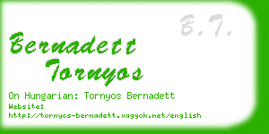 bernadett tornyos business card